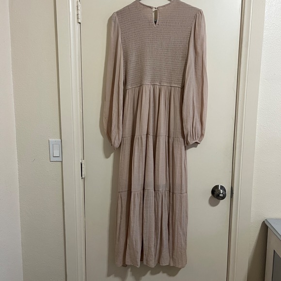 Sweet Wanderer Tiered Maxi Dress XL Boho Prairie Country Earthy Lagenlook Forest - Picture 2 of 9